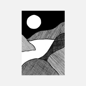 Moon Over Lake